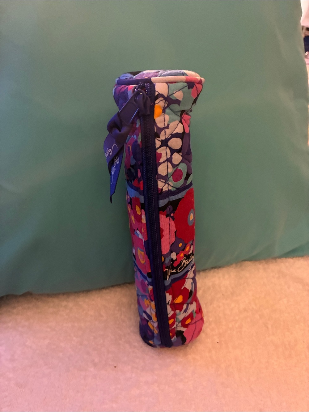 NWOT Vera Bradley Floral Quilted Pencil Case -Multicolored pattern-Retired
